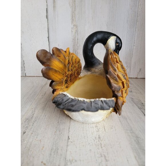 Goose planter bird trinket dish home decor swan unique figure - Picture 4 of 9